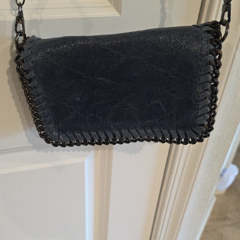 Leather ‎ Chain-Trimmed Crossbody